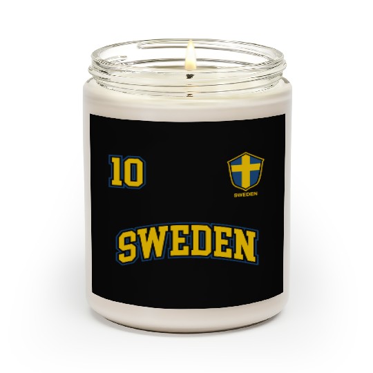 Sweden Team No. 10 Sports Swedish Flag Soccer Scented Candles