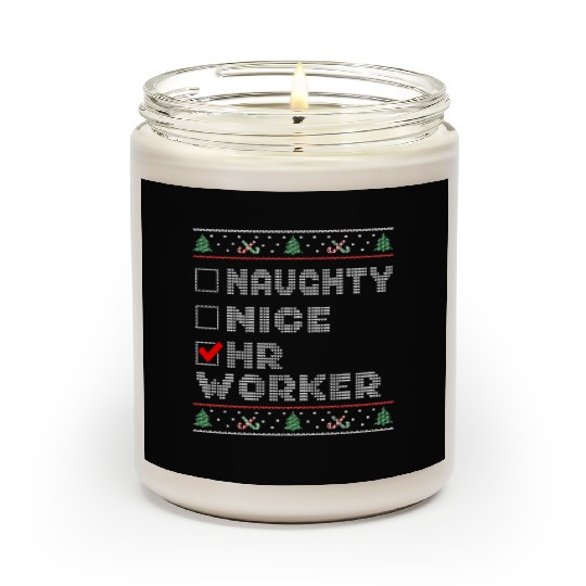 Naughty Nice HR Worker, Matching Christmas Group Scented Candles