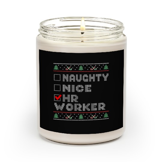 Naughty Nice HR Worker, Matching Christmas Group Scented Candles