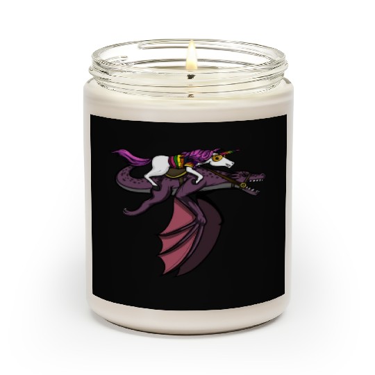 Unicorn Riding Dragon Scented Candles