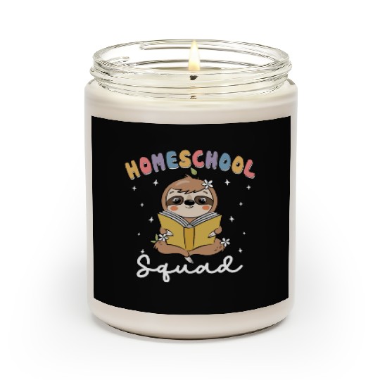 Homeschool Sloth Funny First Day Of School Scented Candles