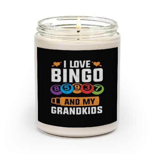 I Love Bingo And My Grandkids Funny Bingo Scented Candles