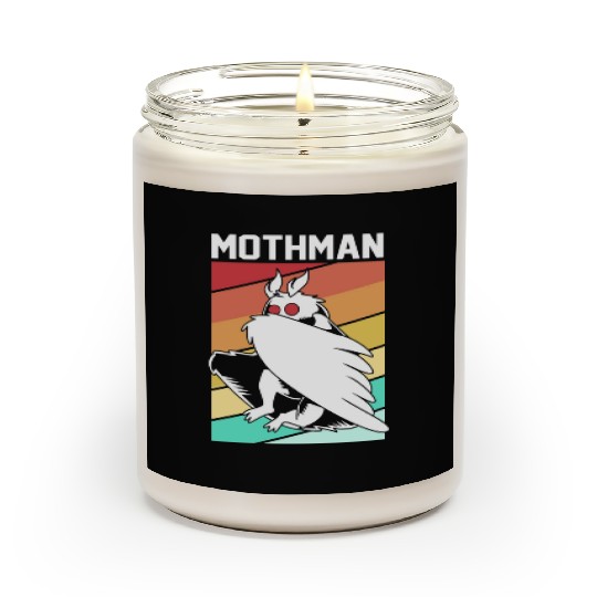Retro Mothman Cryptid 80s Vintage Mothman Scented Candles