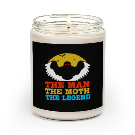 Retro Mothman Cryptid The Man The Moth The Legend Scented Candles