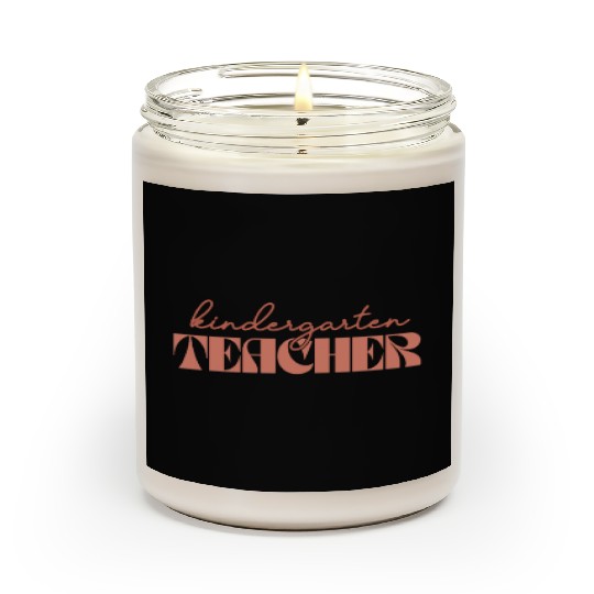 Retro Kindergarten Teacher Vintage Kinder Crew Scented Candles