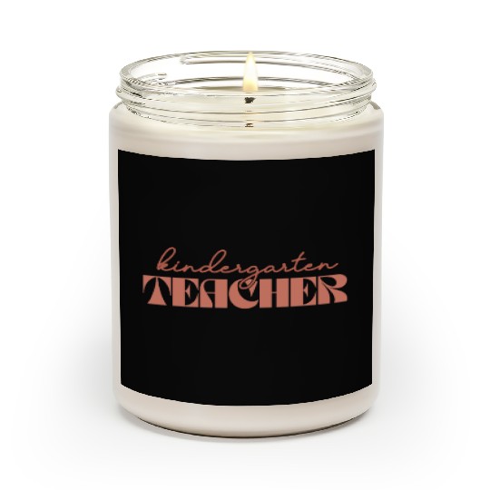 Retro Kindergarten Teacher Vintage Kinder Crew Scented Candles