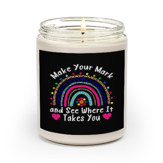 Make Your Mark and See Where It Takes You Rainbow Scented Candles
