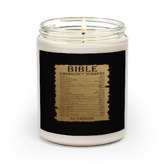 Funny Bible Emergency Number Jesus Christian Scented Candles