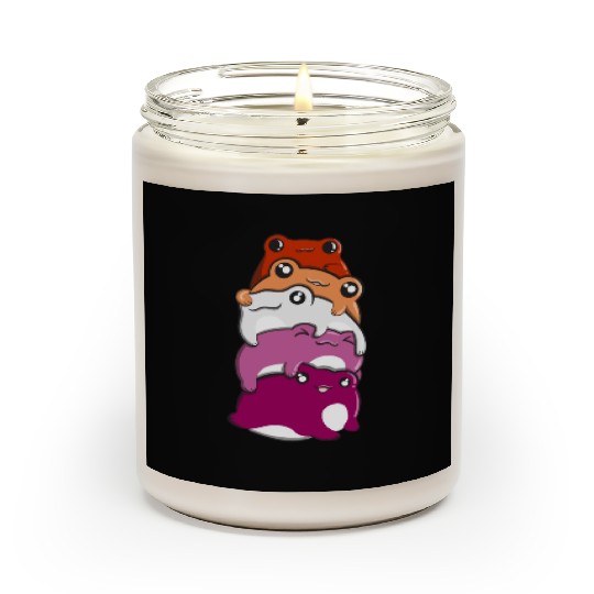 Lesbian Gay Pride Frog Pile Lesbian Gay Gay Flag Scented Candles