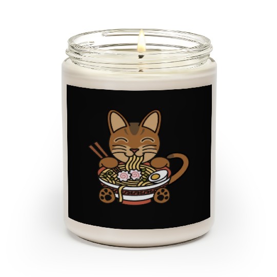 Abyssinian Cat Ramen Noodles Scented Candles