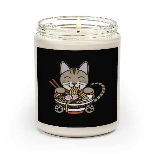 Devon Rex Cat Ramen Noodles Scented Candles
