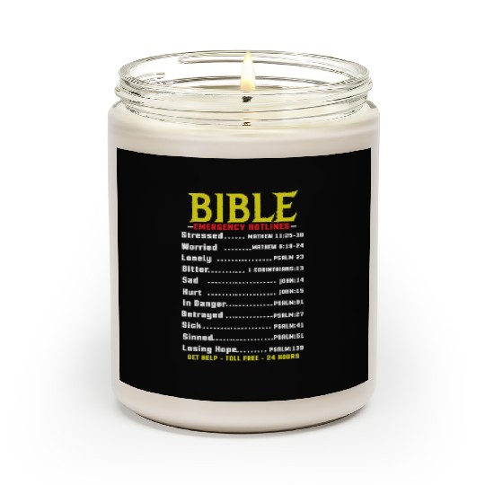 Bible Emergency Hotline Number Jesus Christian Scented Candles