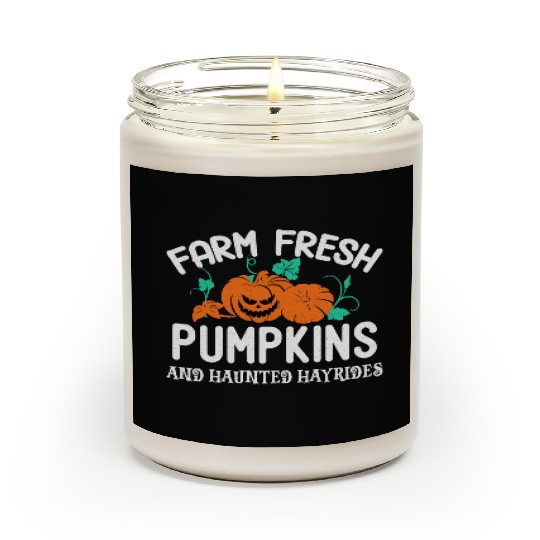 Farm Fresh Pumpkins And Haunted Hayrides Scented Candles