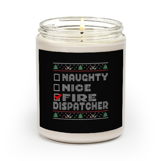 Naughty Nice Fire Dispatcher, Matching Christmas Scented Candles