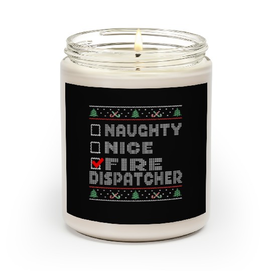 Naughty Nice Fire Dispatcher, Matching Christmas Scented Candles