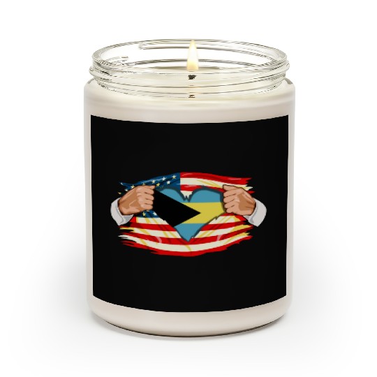 Bahamian Who Live in America Bahamas Flag Scented Candles