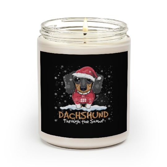 Dachshund Through The Snow Scented Candles