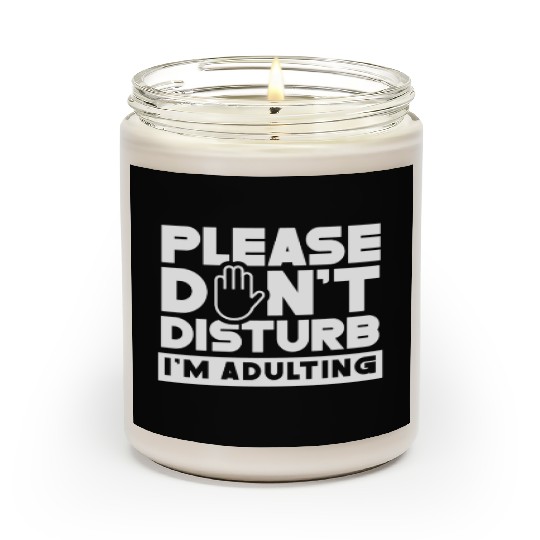 Please Don't Disturb I'm Adulting Birthday Adult Scented Candles