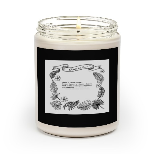 frame made silhouettes tropical elements tropical Scented Candles