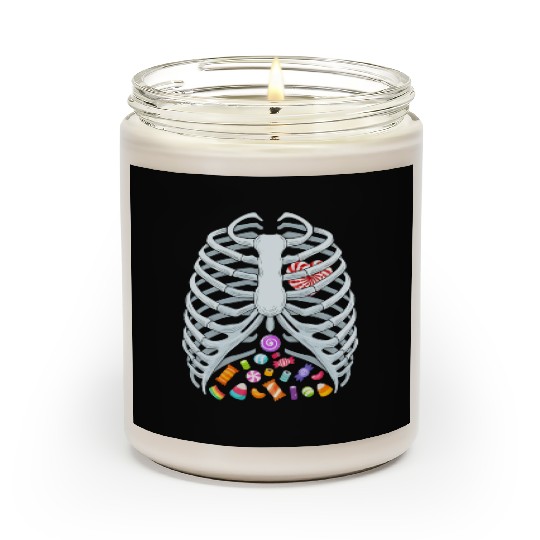 Funny Candy Skeleton Rib Cage Halloween Costume Scented Candles