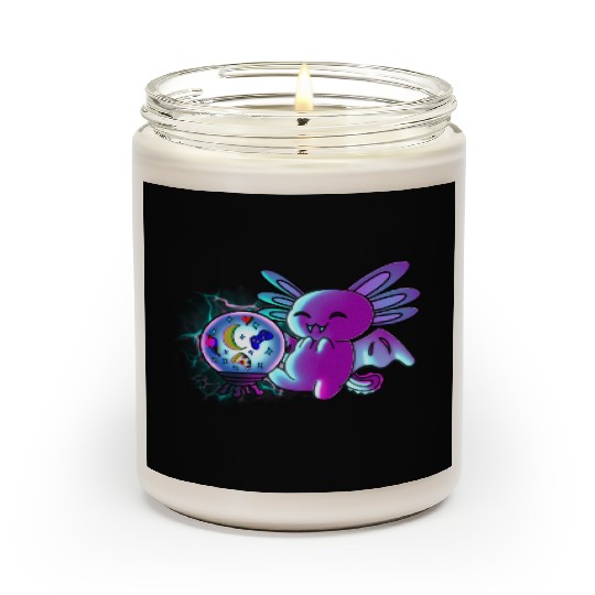 Axolotl Vampire Crystal Ball Scented Candles