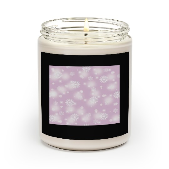 Violet Snowflakes Pattern Scented Candles