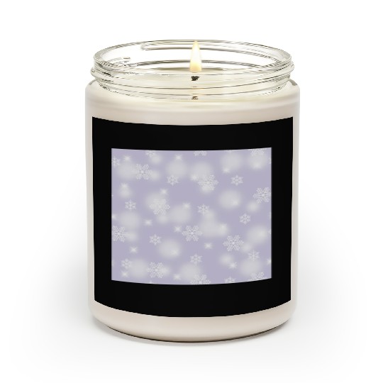 Lavender Snowflakes Pattern Scented Candles