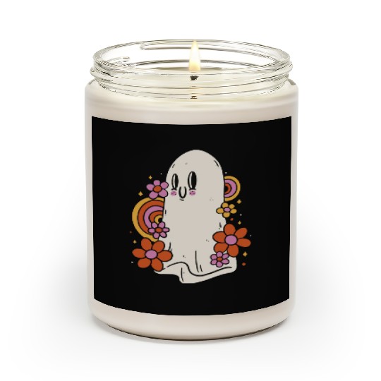 Cute Flower Ghost Women Halloween Party Costume Scented Candles