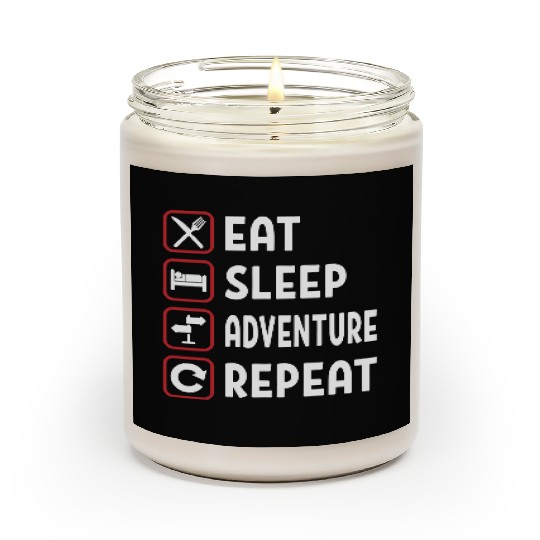 Eat Sleep Adventure Repeat Scented Candles
