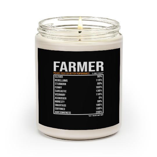 Farmer Daily Value funny Farmer Scented Candles