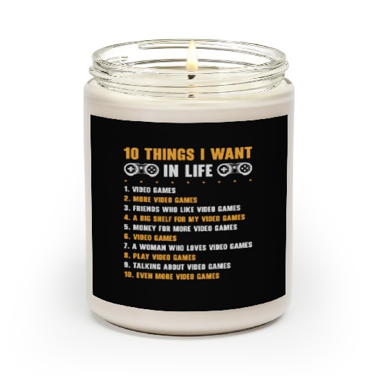 Gaming Gamer Playing Video Game Computer Scented Candles