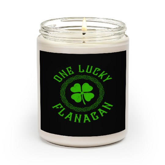 One Lucky Flanagan Irish Family Four Leaf Clover Scented Candles