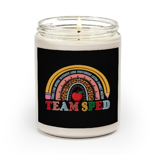 Team SPED Teacher Rainbow Scented Candles