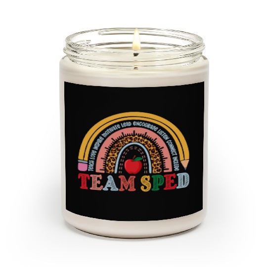 Team SPED Teacher Rainbow Scented Candles