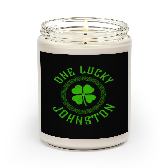 One Lucky Johnston Irish Family Four Leaf Clover Scented Candles