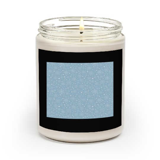 Light Blue Snowflakes Pattern Scented Candles