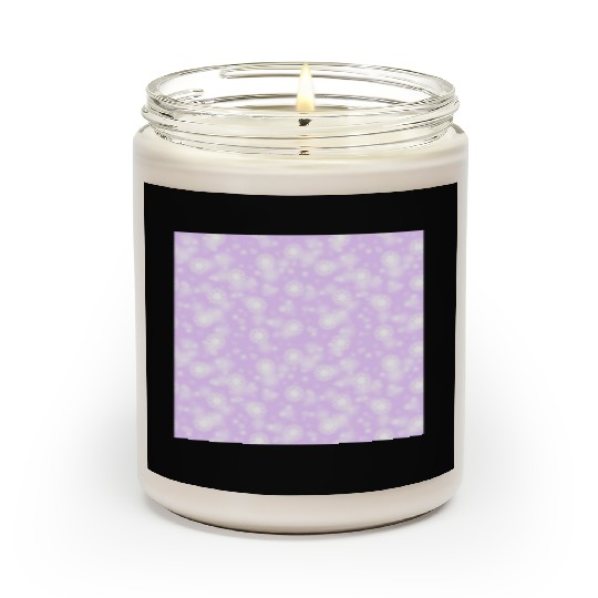 Violet Snowflakes Pattern Scented Candles