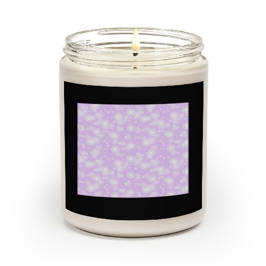 Violet Snowflakes Pattern Scented Candles