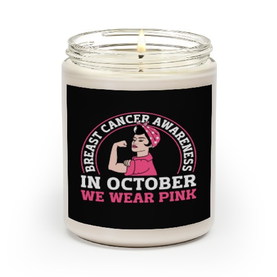 Breast Cancer Awareness - In October We Wear Pink Scented Candles