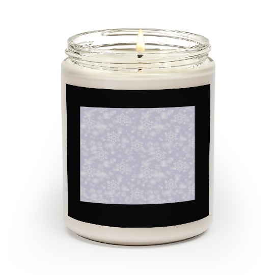 Lavender Snowflakes Pattern Scented Candles