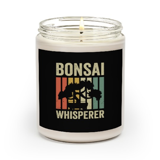 Bonsai Whisperer Retro Vintage Tree Planting Gift Scented Candles