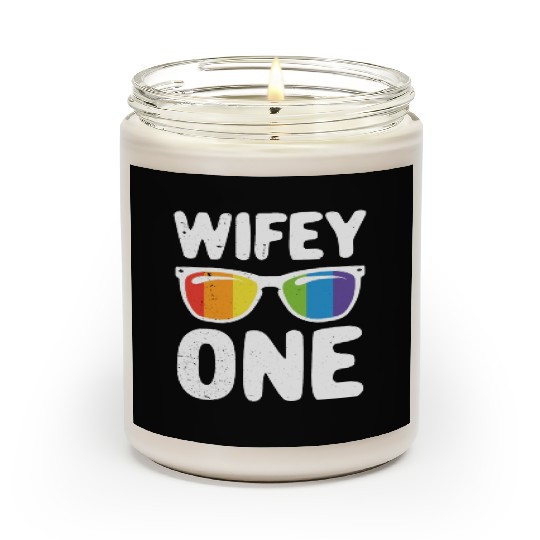 Wife One Funny Lgbt Lesbian Couple LGBT Pride Gay Scented Candles