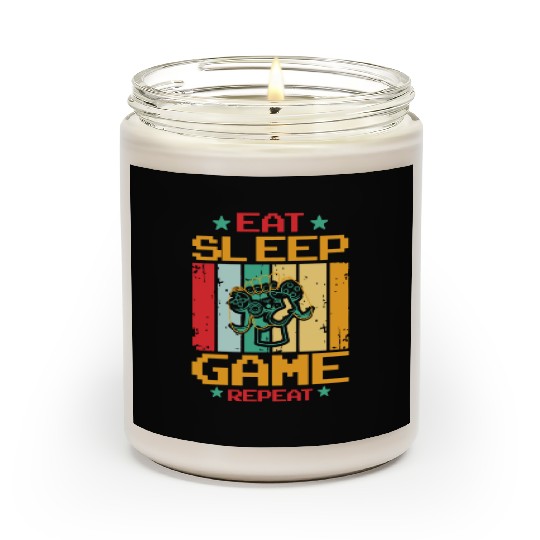 Eat Sleep Game Repeat | Video Game Console Gaming Scented Candles