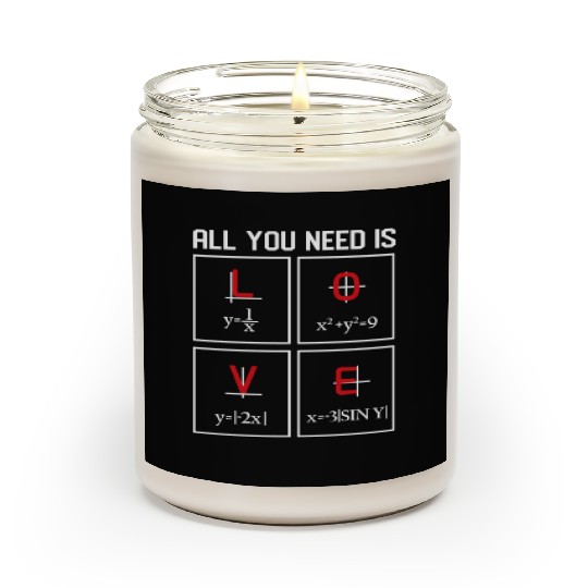 all you need is love Math Design Scented Candles