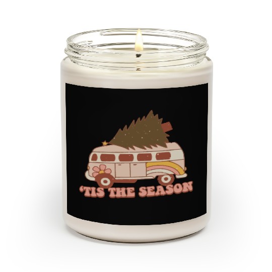 Christmas Doodles Tis' The Season Retro Holiday Scented Candles