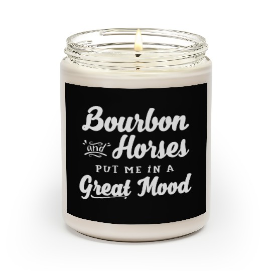 Mens Bourbon and Horses Great Mood Fun Kentucky Scented Candles