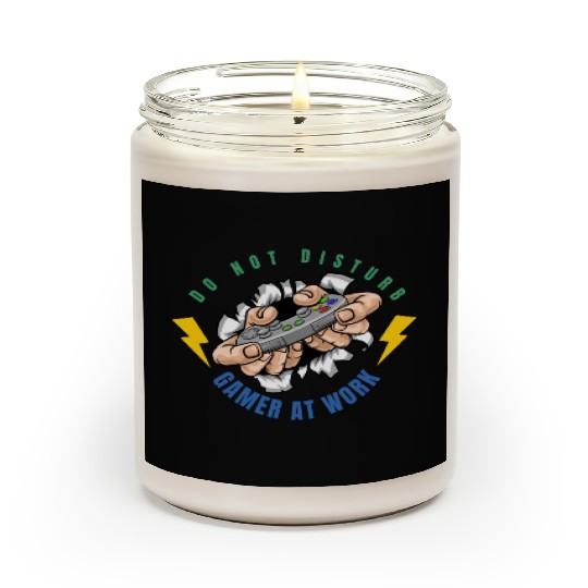 Do Not Disturb Gamer At Work-Gaming Lover Scented Candles