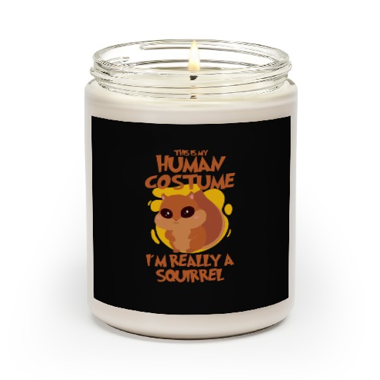 Funny Squirrel Fan Squirrel Lover Chipmunk Addict Scented Candles