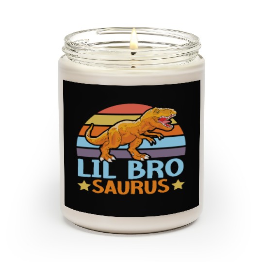 Lil Bro Saurus Best Bro Ever Brotherhood Dinosaur Scented Candles