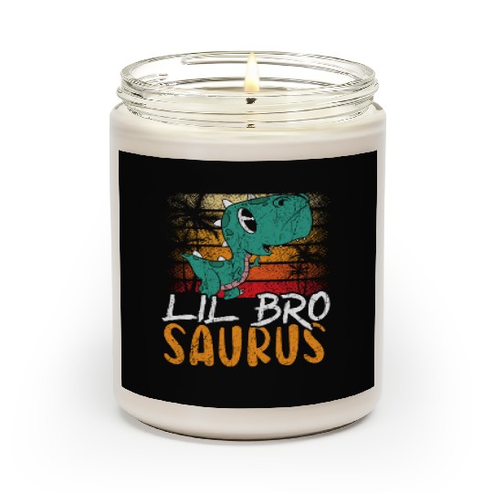 Lil Bro Saurus Best Bro Ever Brotherhood Dinosaur Scented Candles